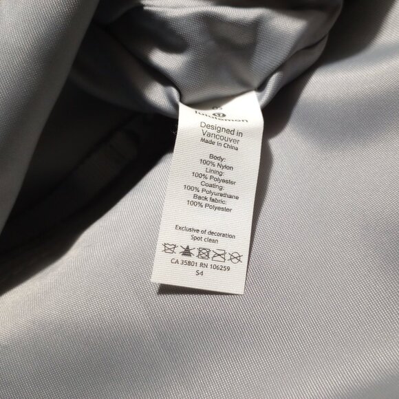 Lululemon All-Night Festival Bag, Light Gray, 12" x 8", Pre-Owned - Picture 9 of 13